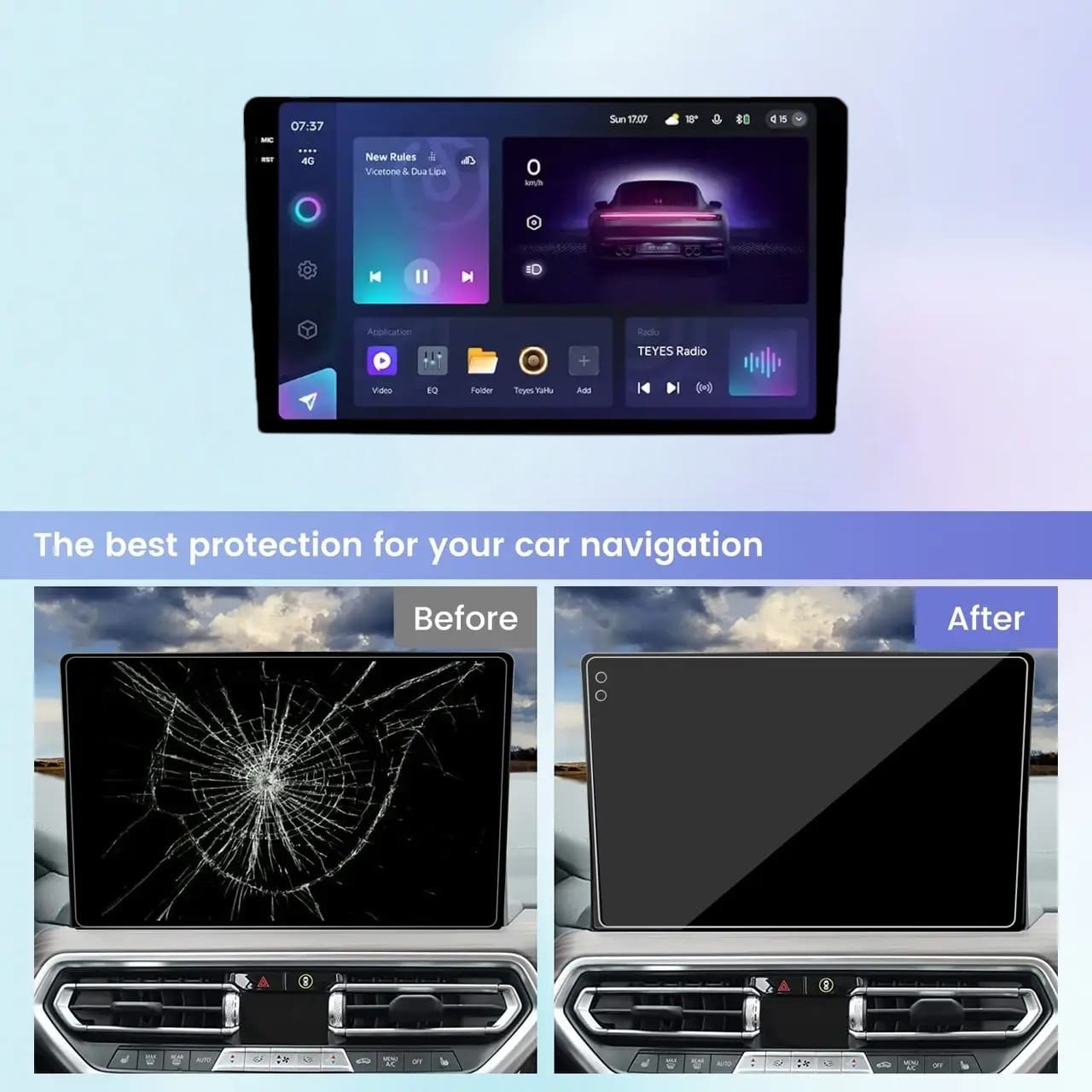 Защитная пленка 9.5 дюйма SCREEN PRO+