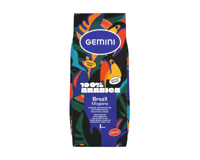 Кава в зернах «Gemini Brazil Mogiana» від «Систем кава сервіс»
