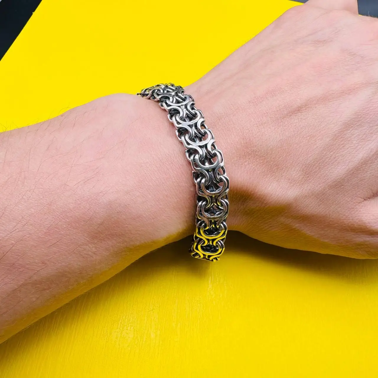 Серебряный браслет на руку плетение Рамзес серебро 925 пробы в интернет-магазине «Family Jewelry»