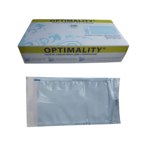 Пакеты самоклеящиеся для стерилизации Optimality 60мм*110мм 200 шт в интернет-магазине Kiev Dent