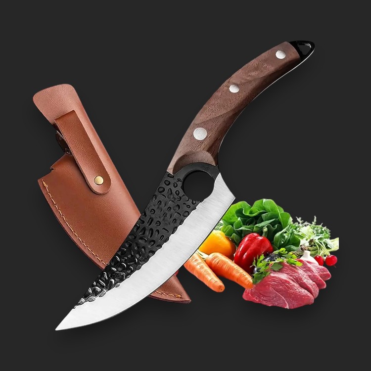 Нож фултанг - Кованый нож с отверстием в лезвии под палец 14.5 см
                                         от компании MIX Инструмент