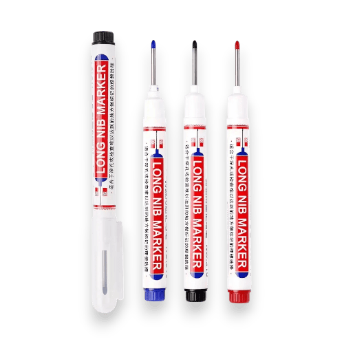 Белый строительный маркер с длинным носиком 20 мм от компании MIX Инструмент