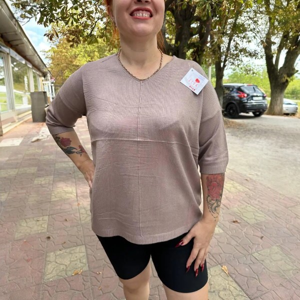 Женский кашемировый свитер-американка «G.L.S.A.» Art: 24054 Размер 54-60 от интернет-магазина “Эврика”