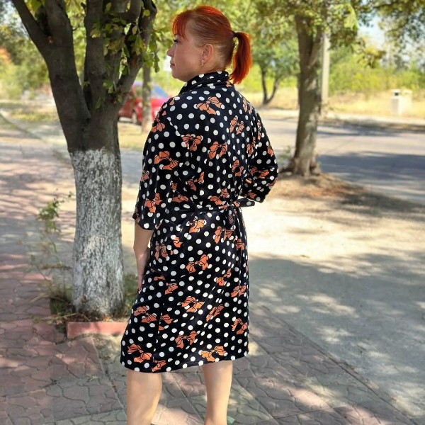 Женские велюровые халаты «Winso» Турция Art: 113 Бантики от интернет-магазина “Эврика”