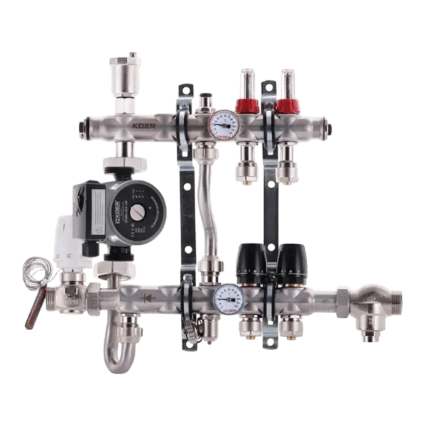 Koer коллектор с насосом нержавейка от компании «Отопление плюс»