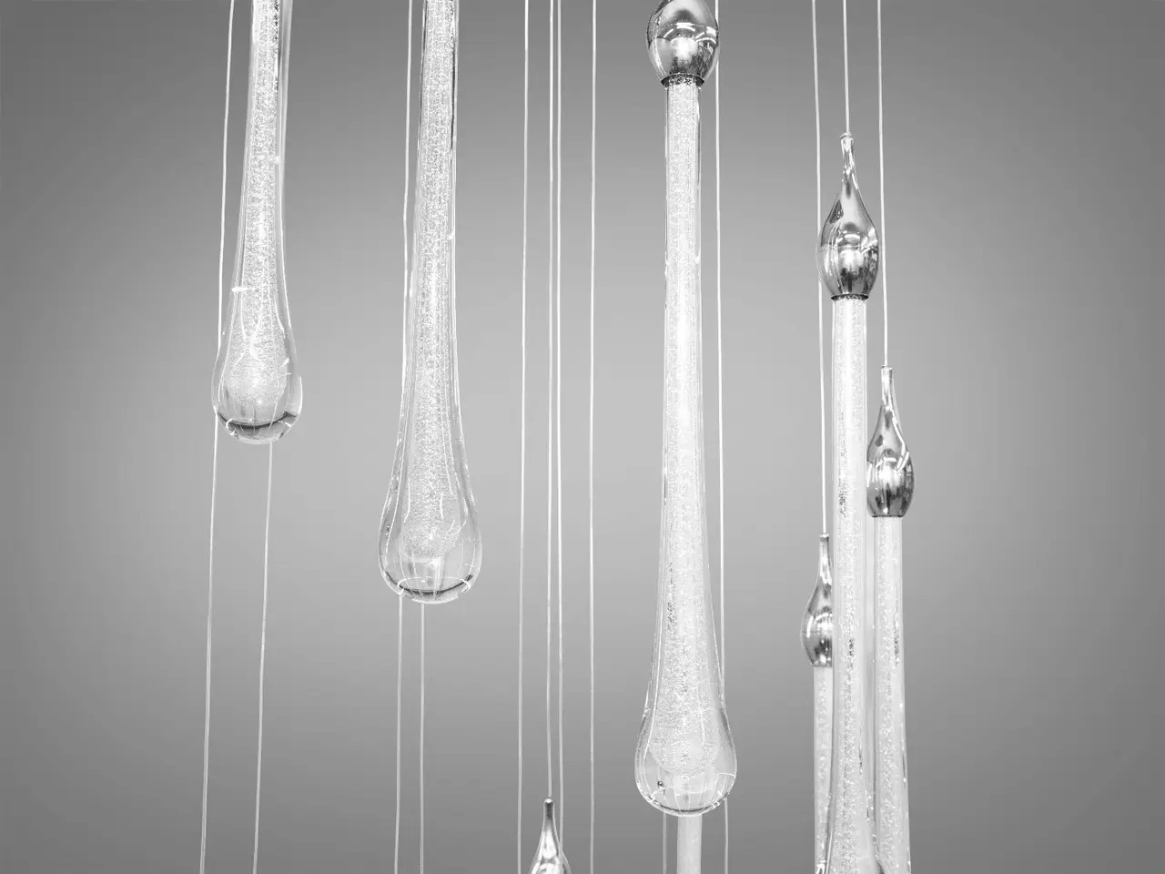 Каскадная светодиодная люстра 45 Вт в хроме от интернет-магазина S-svit