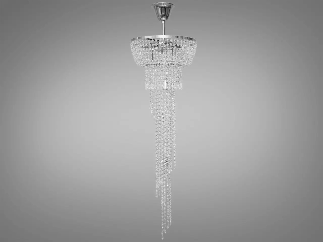 Хрустальные люстры-каскад: современный акцент в интерьере от S-svit