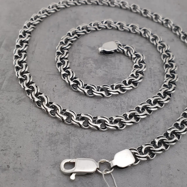 Цены на мужские серебряные цепочки Бисмарк в интернет-магазине «Серебряная планета»