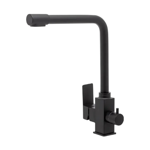 Смеситель для кухни с фильтром из нержавейки Mixxus Kub 021 black в интернет-магазине «Водокран»